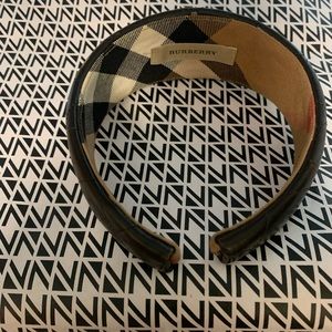Women’s Burberry Brown Leather Headband